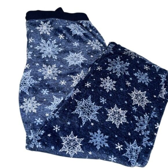 Nautica Womens Snowflake Pajama Set S 100% Cotton Blue Winter Pattern Vietnam - Picture 6 of 11